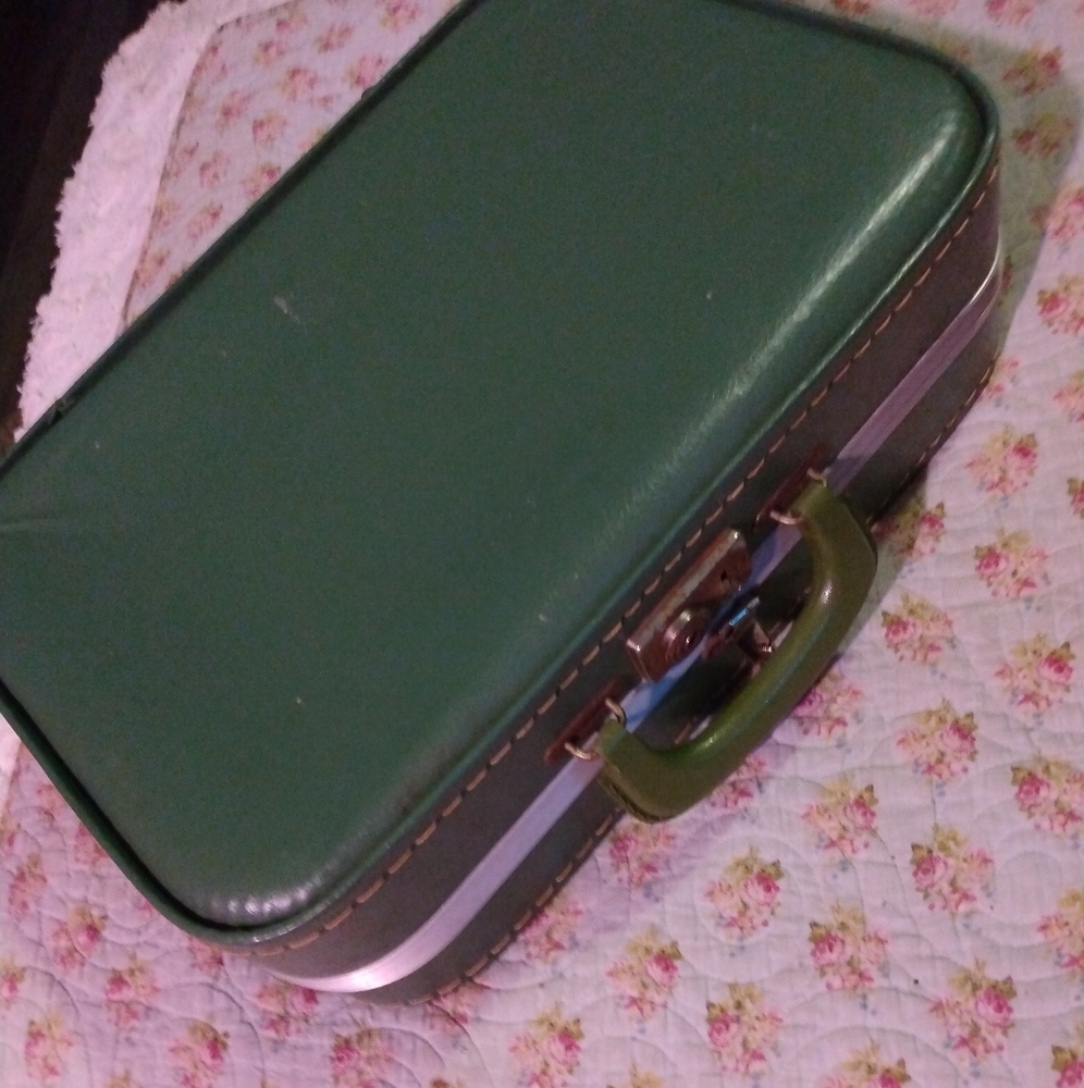 Vintage Green Suitcase
